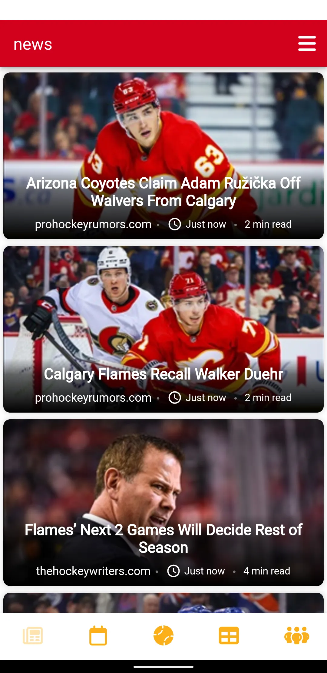 Calgary Hockey - Flames Ed. | Indus Appstore | Screenshot