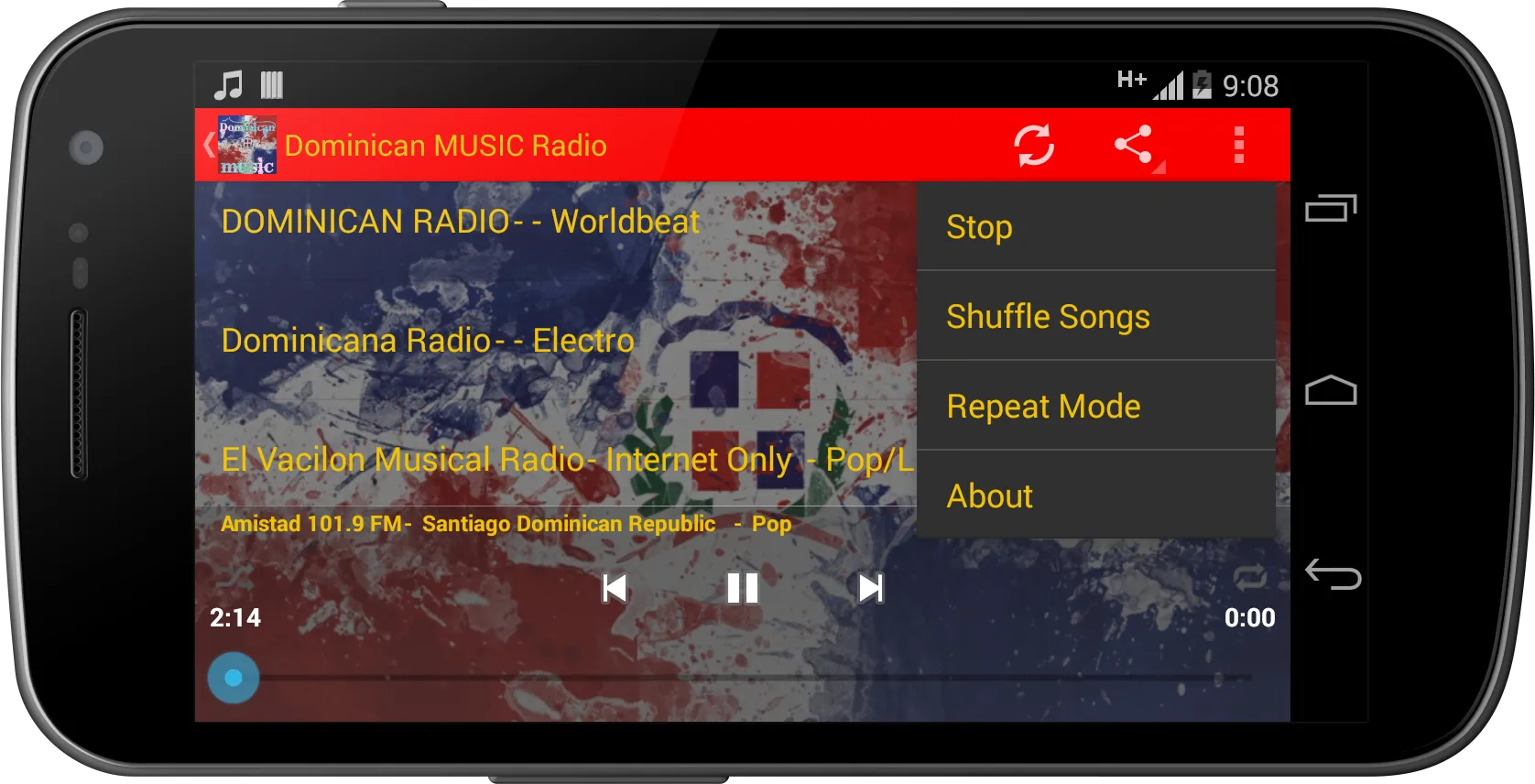 Dominican Republic MUSIC Radio | Indus Appstore | Screenshot