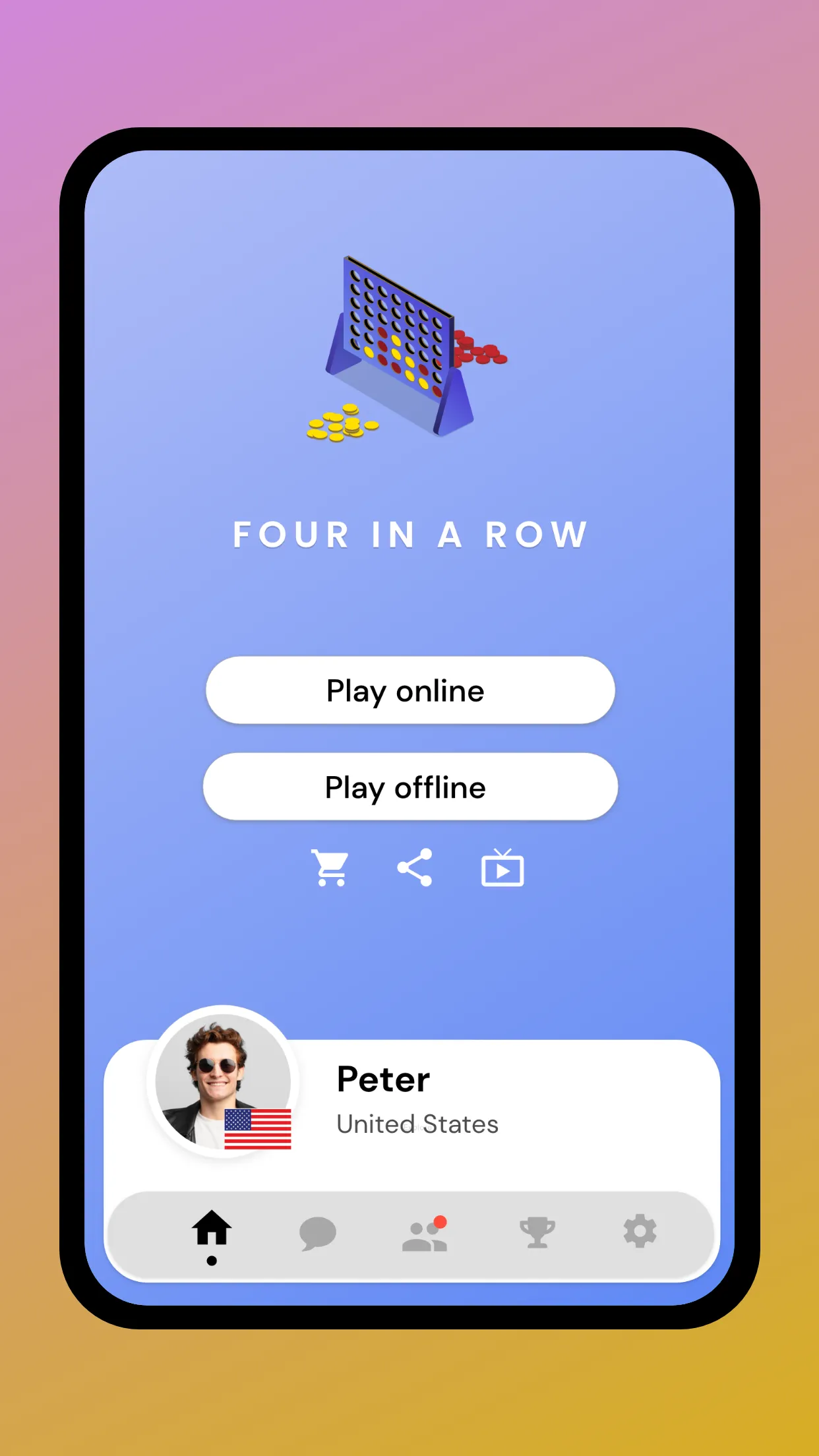 Four in a row - Online | Indus Appstore | Screenshot