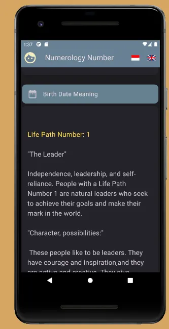 Numerology Nama-Tanggal Lahir | Indus Appstore | Screenshot