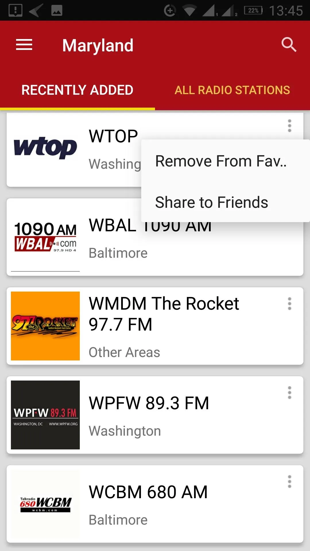 Maryland Radio Stations - USA | Indus Appstore | Screenshot