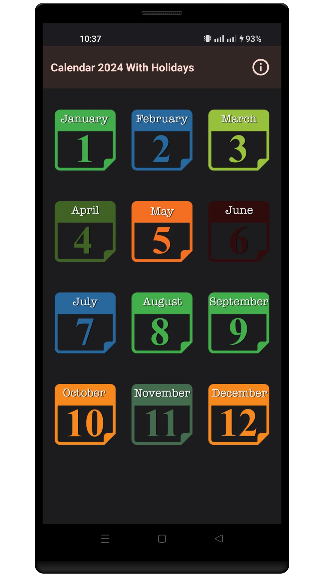 Calendar 2024 & Holidays | Indus Appstore | Screenshot