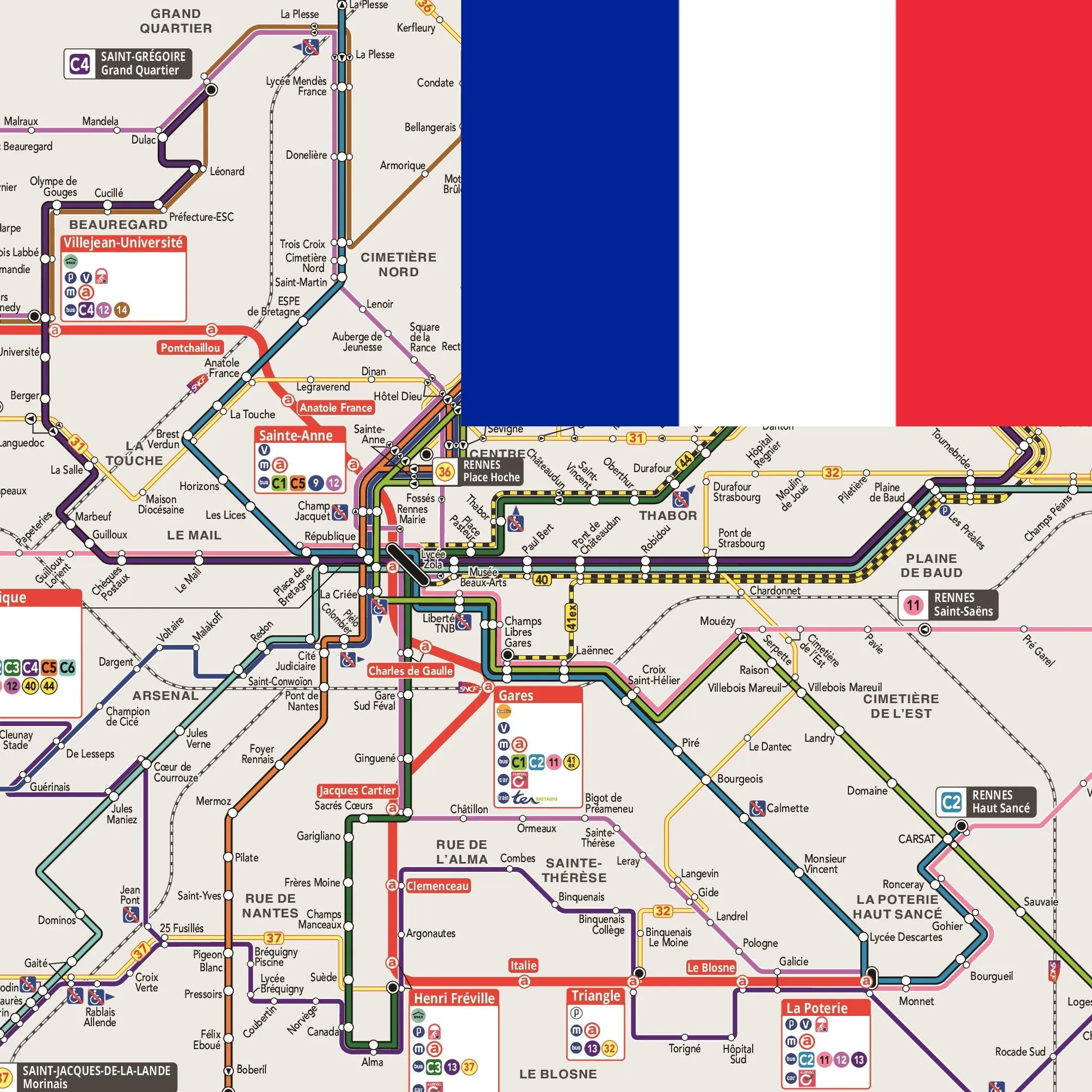 RENNES METRO/BUS MAP OFFLINE | Indus Appstore | Screenshot