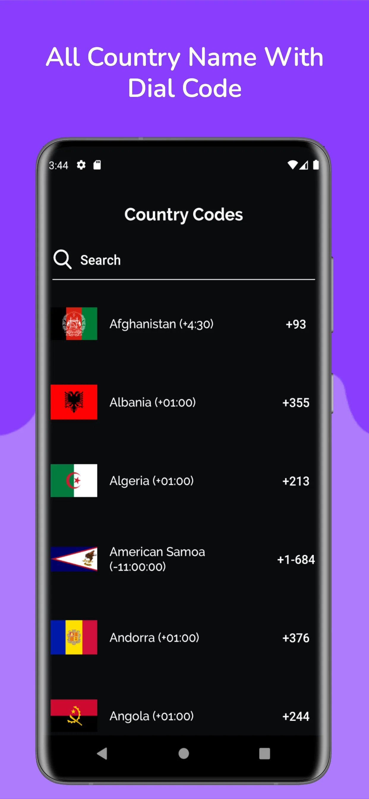 All Country Code - ISD code | Indus Appstore | Screenshot