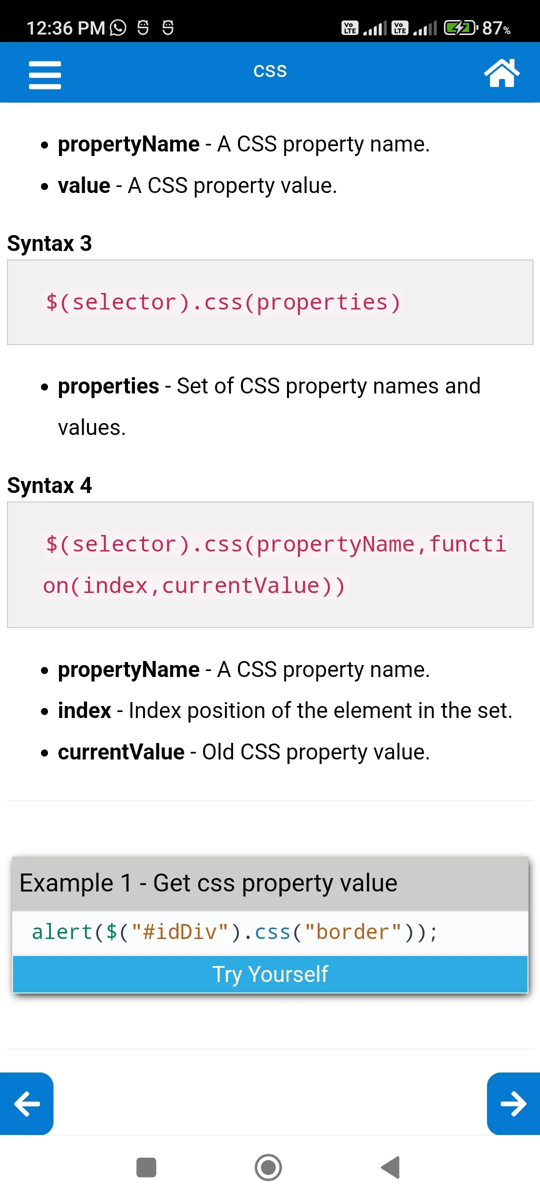 Learn jQuery -Example & editor | Indus Appstore | Screenshot