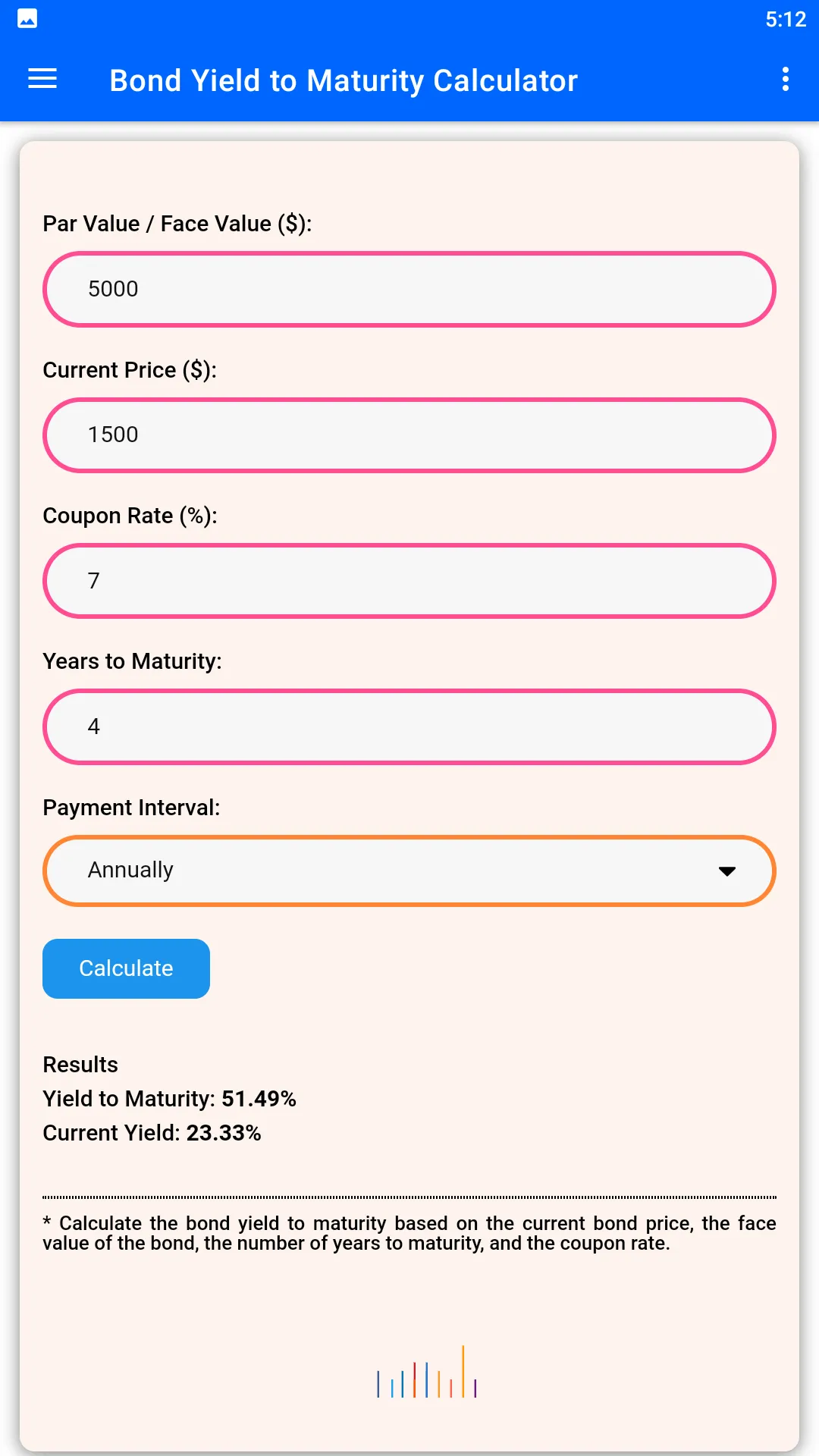 Yield to Maturity Calculator | Indus Appstore | Screenshot
