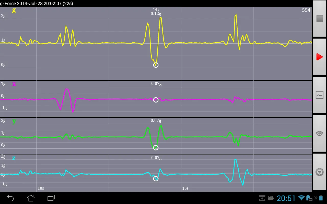 g-Force Recorder | Indus Appstore | Screenshot