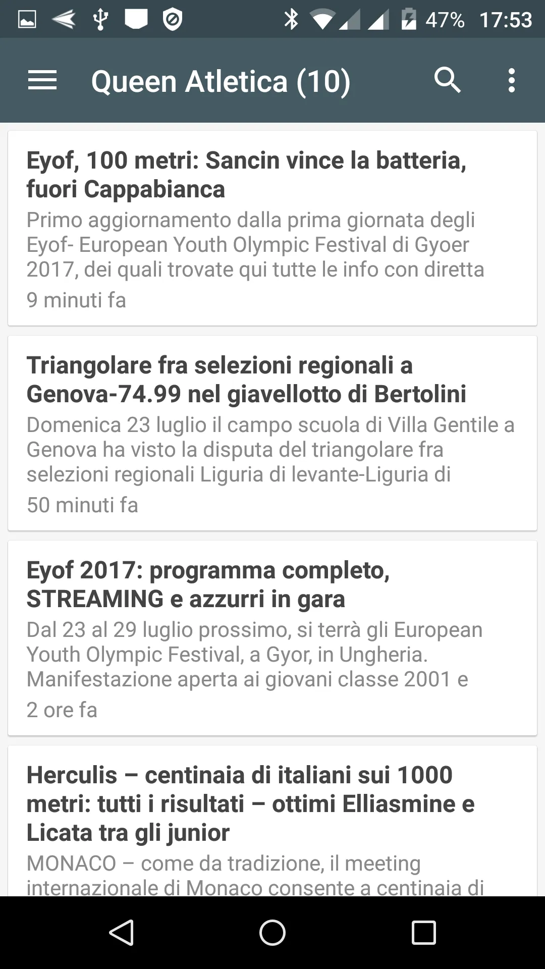 Atletica Leggera Notizie | Indus Appstore | Screenshot