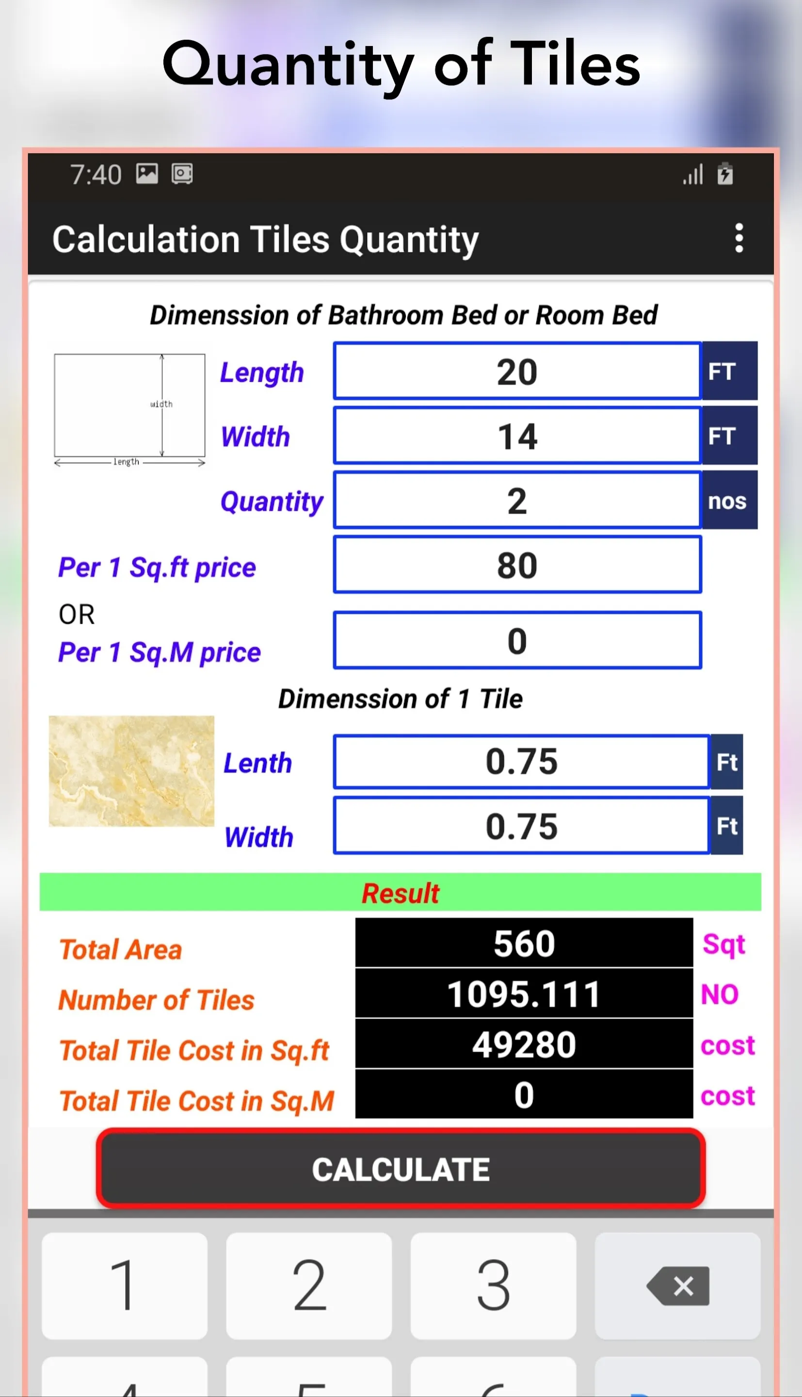 Construction Calculator (Concr | Indus Appstore | Screenshot