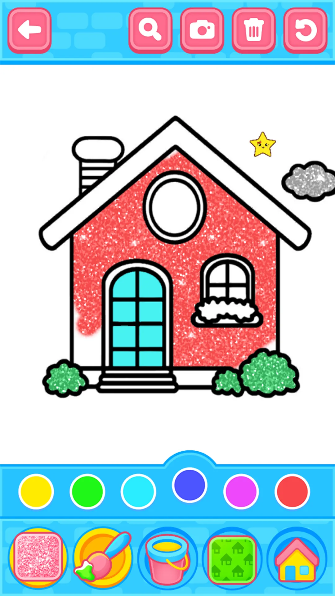 Glitter House Coloring | Indus Appstore | Screenshot