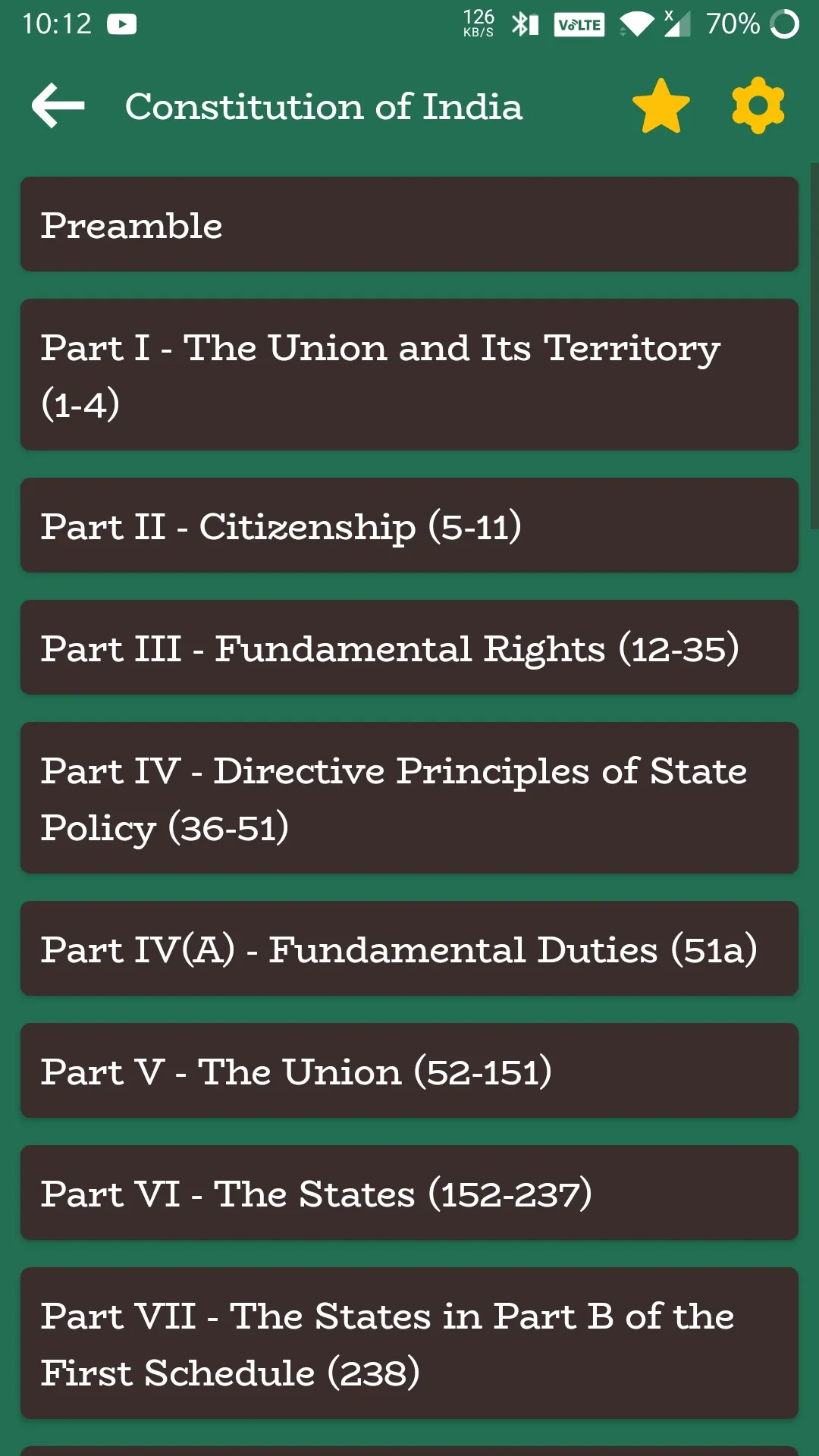 Constitution of India Bare Act | Indus Appstore | Screenshot