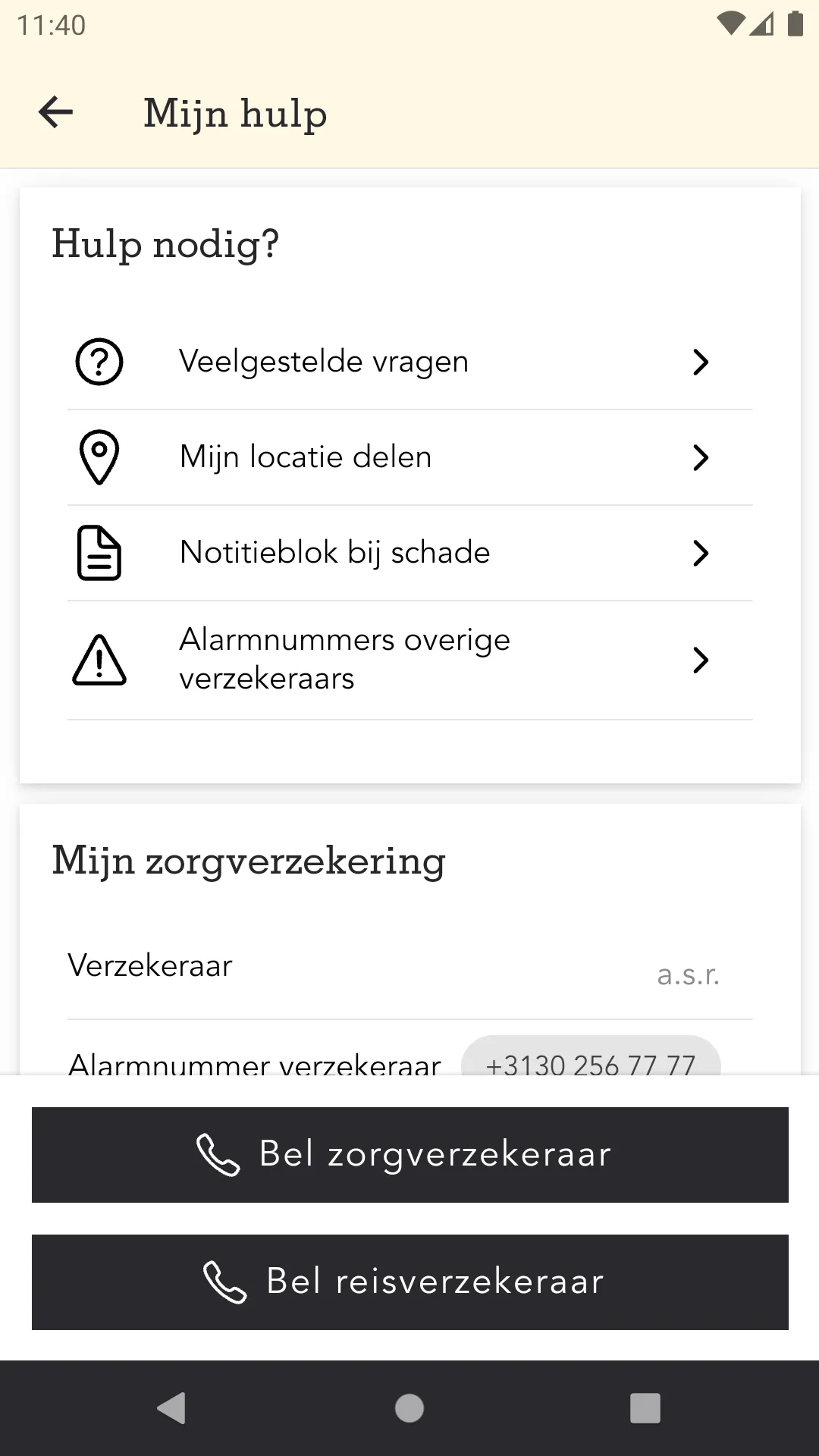 Hulp op reis van a.s.r. | Indus Appstore | Screenshot