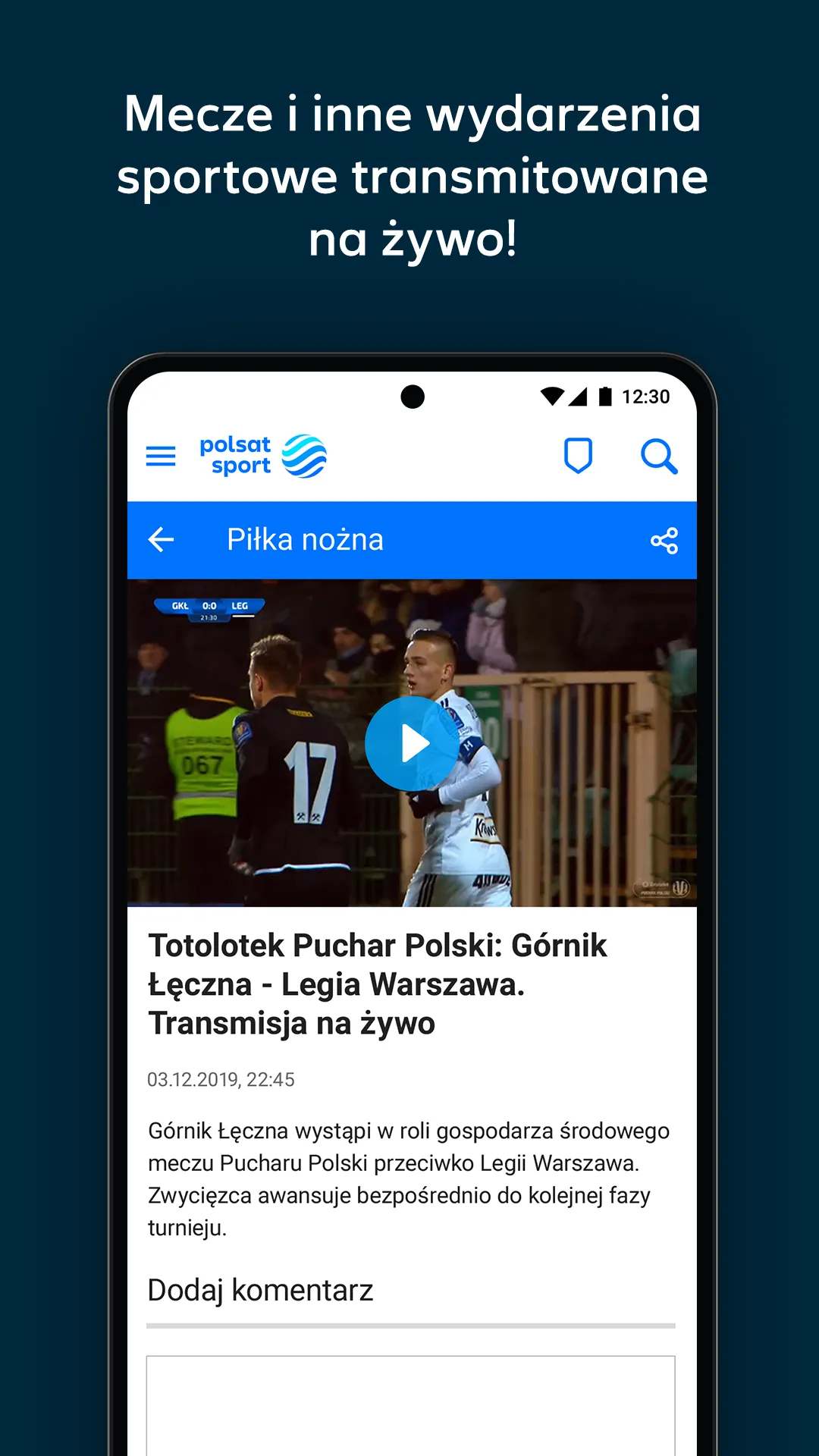 Polsat Sport | Indus Appstore | Screenshot