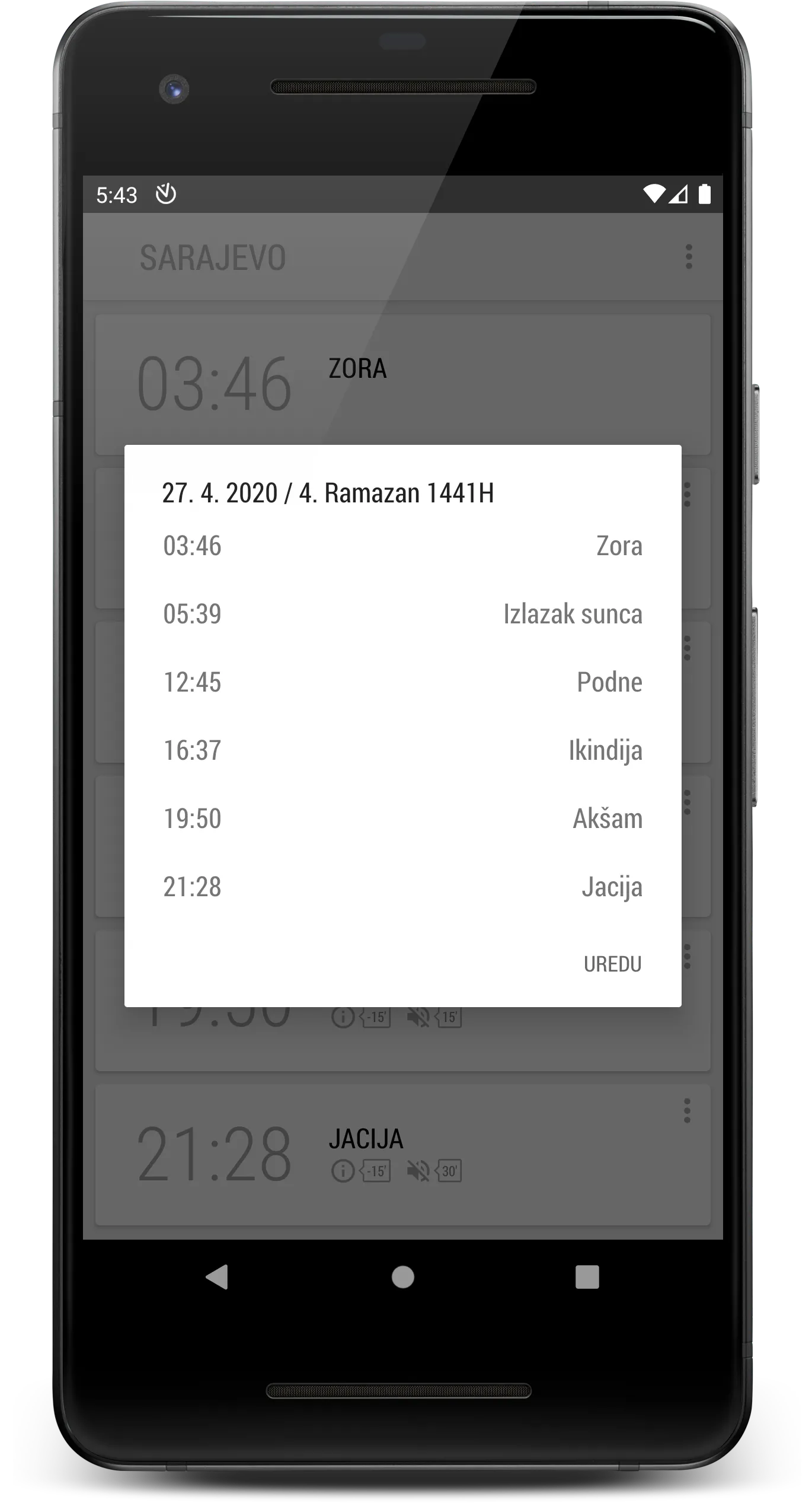 Vaktija.ba | Indus Appstore | Screenshot