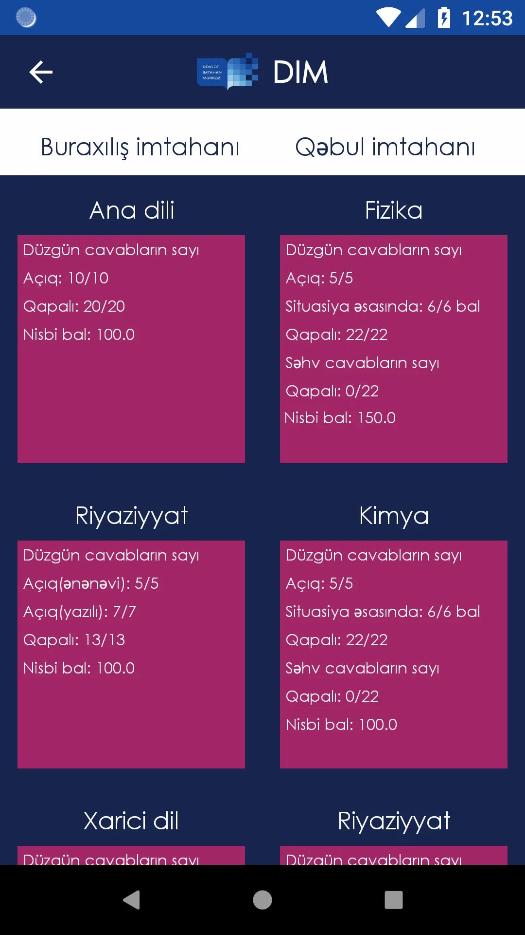DİM İmtahan ballarının hesabla | Indus Appstore | Screenshot