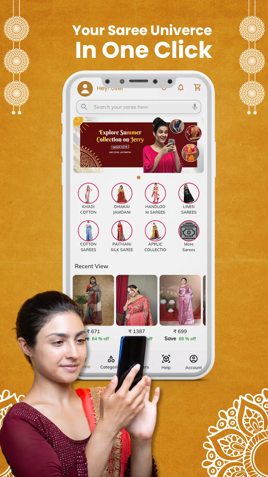 Jerry: Saree Shopping Online | Indus Appstore | Screenshot