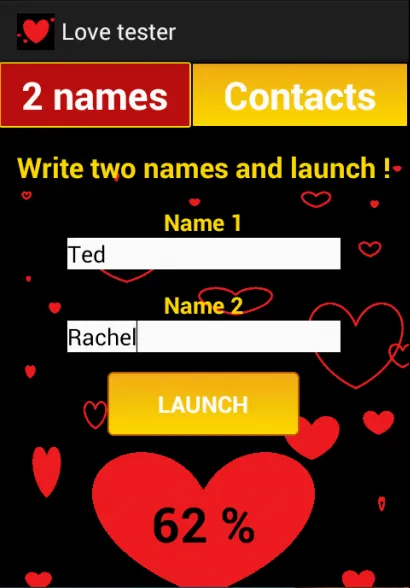 Compatibility love tester | Indus Appstore | Screenshot