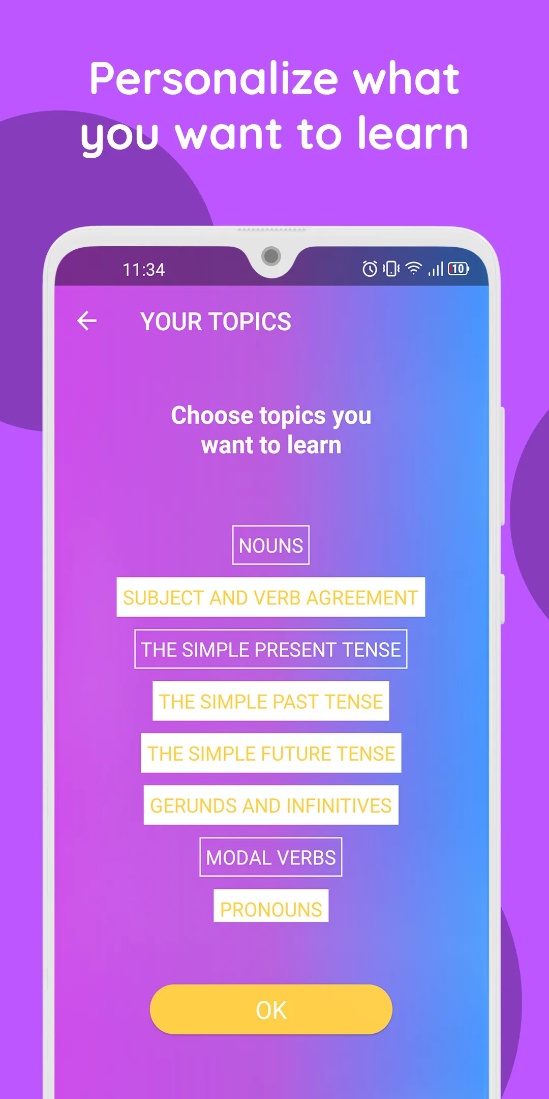 English Grammar Test | Indus Appstore | Screenshot