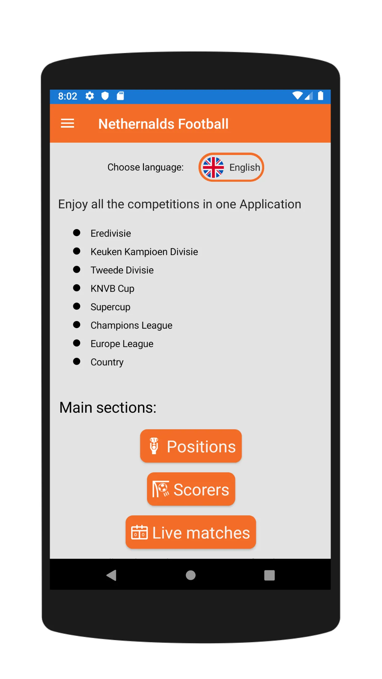 Netherlands Soccer live | Indus Appstore | Screenshot