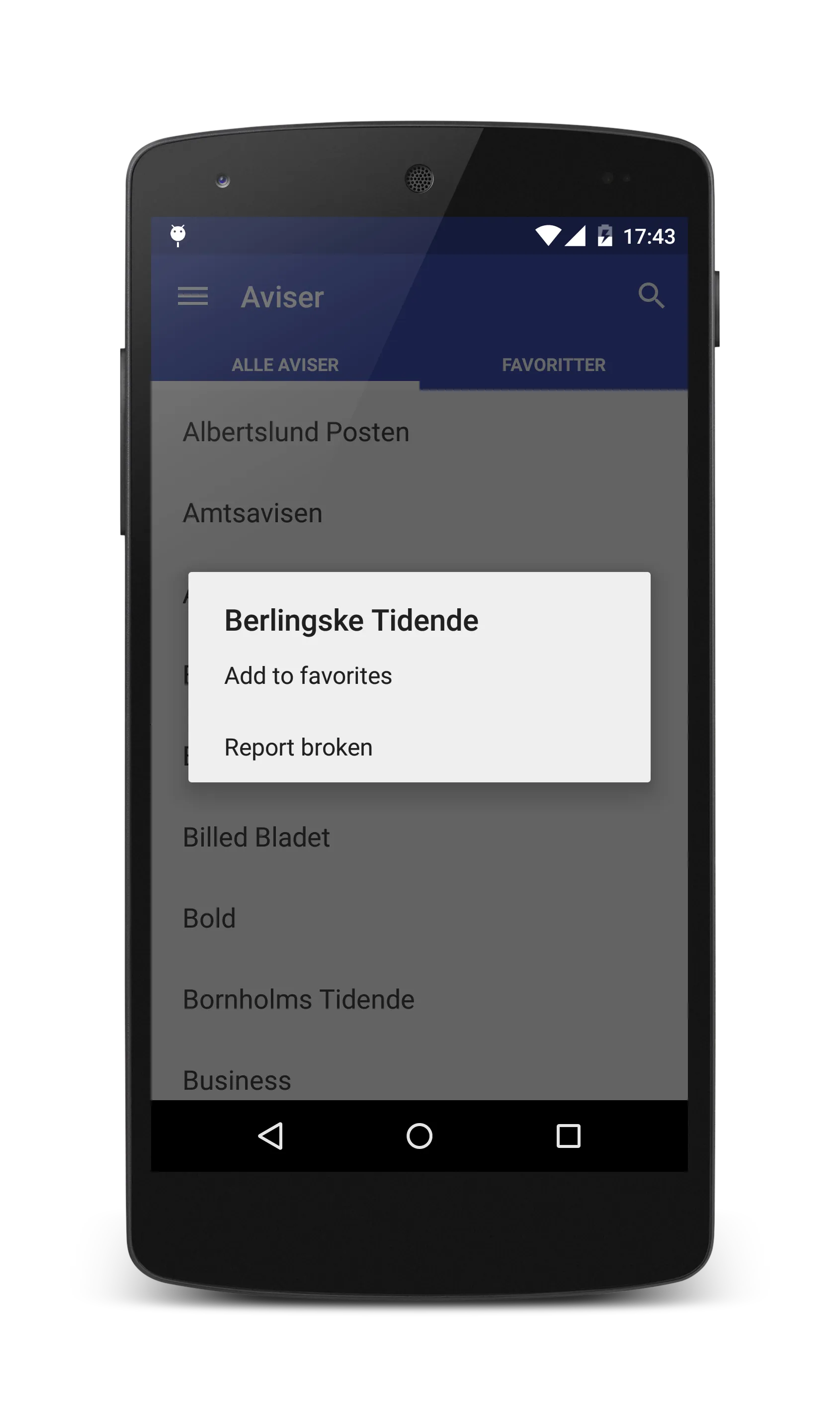 Danske aviser | Indus Appstore | Screenshot