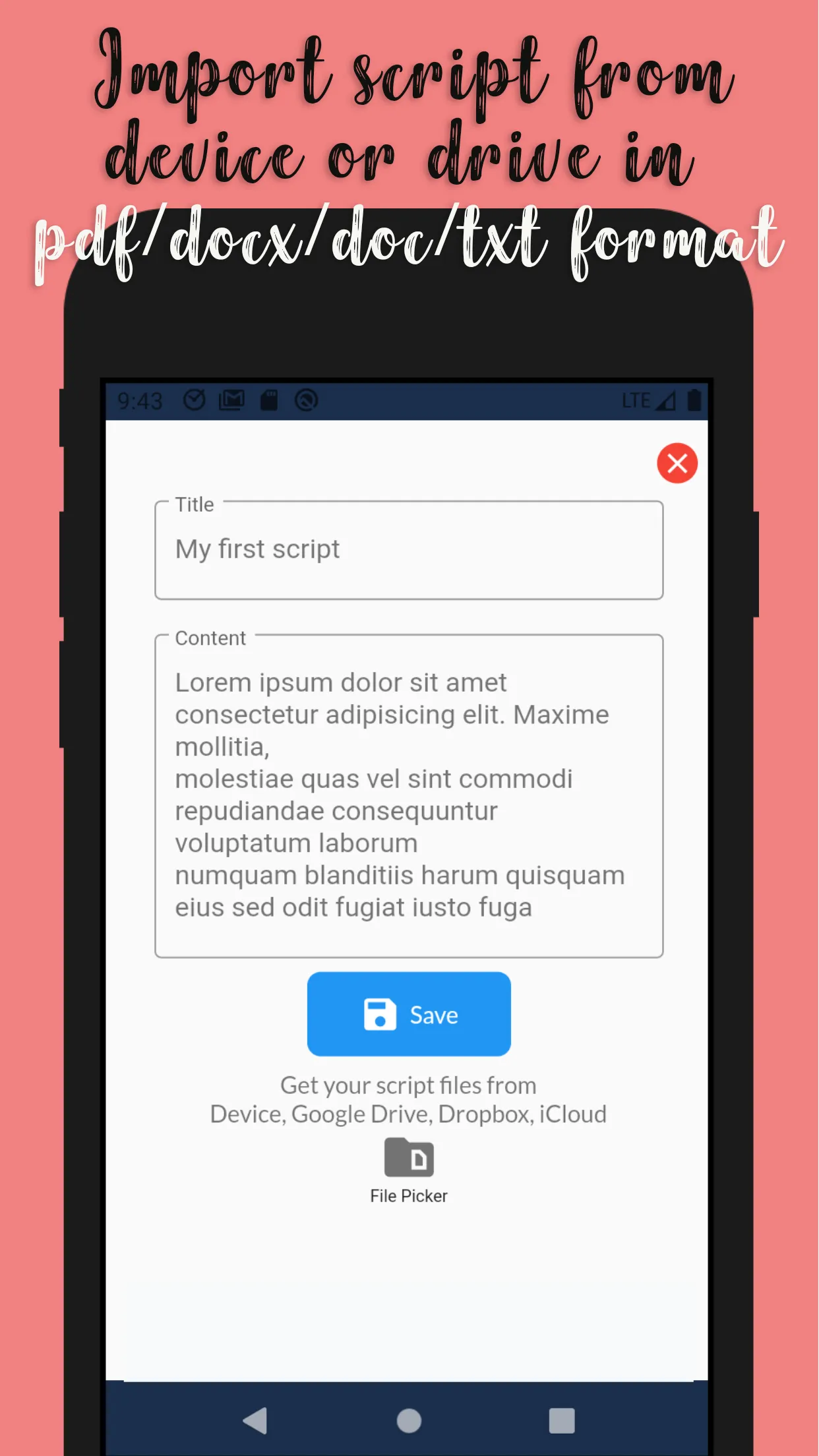 Teleprompter with Video & LIVE | Indus Appstore | Screenshot