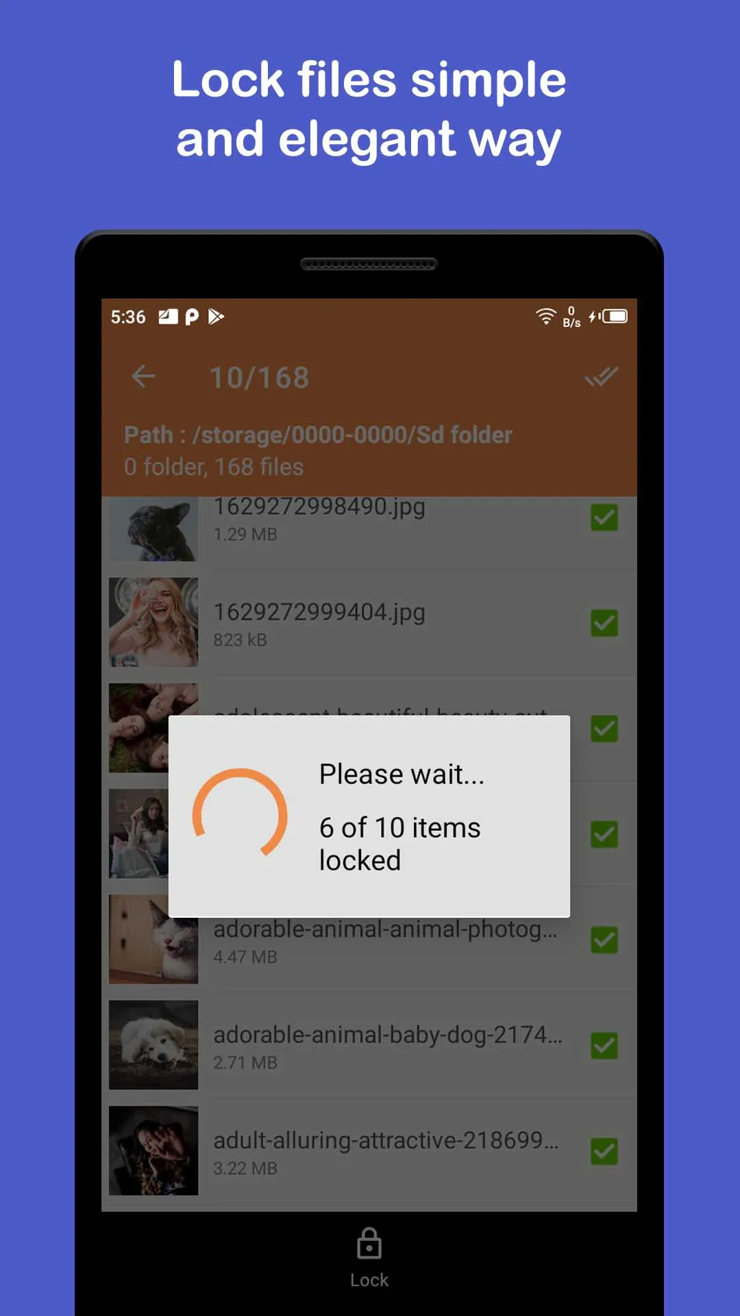 File locker - Lock my files | Indus Appstore | Screenshot