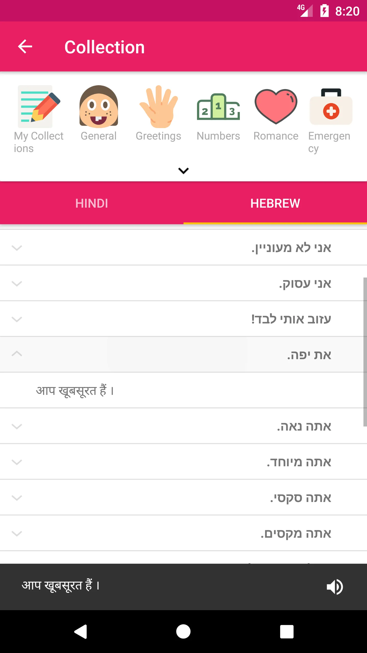 Hindi Hebrew Dictionary | Indus Appstore | Screenshot