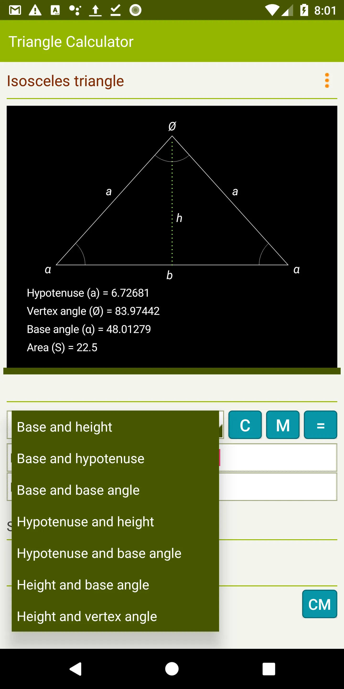 Triangle Calculator - Pro | Indus Appstore | Screenshot