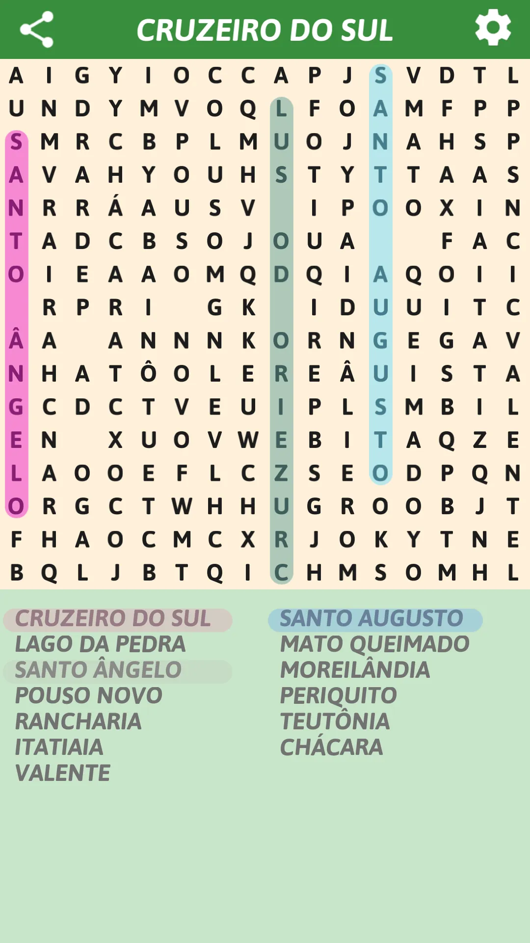 Brazilian cities Word Search | Indus Appstore | Screenshot