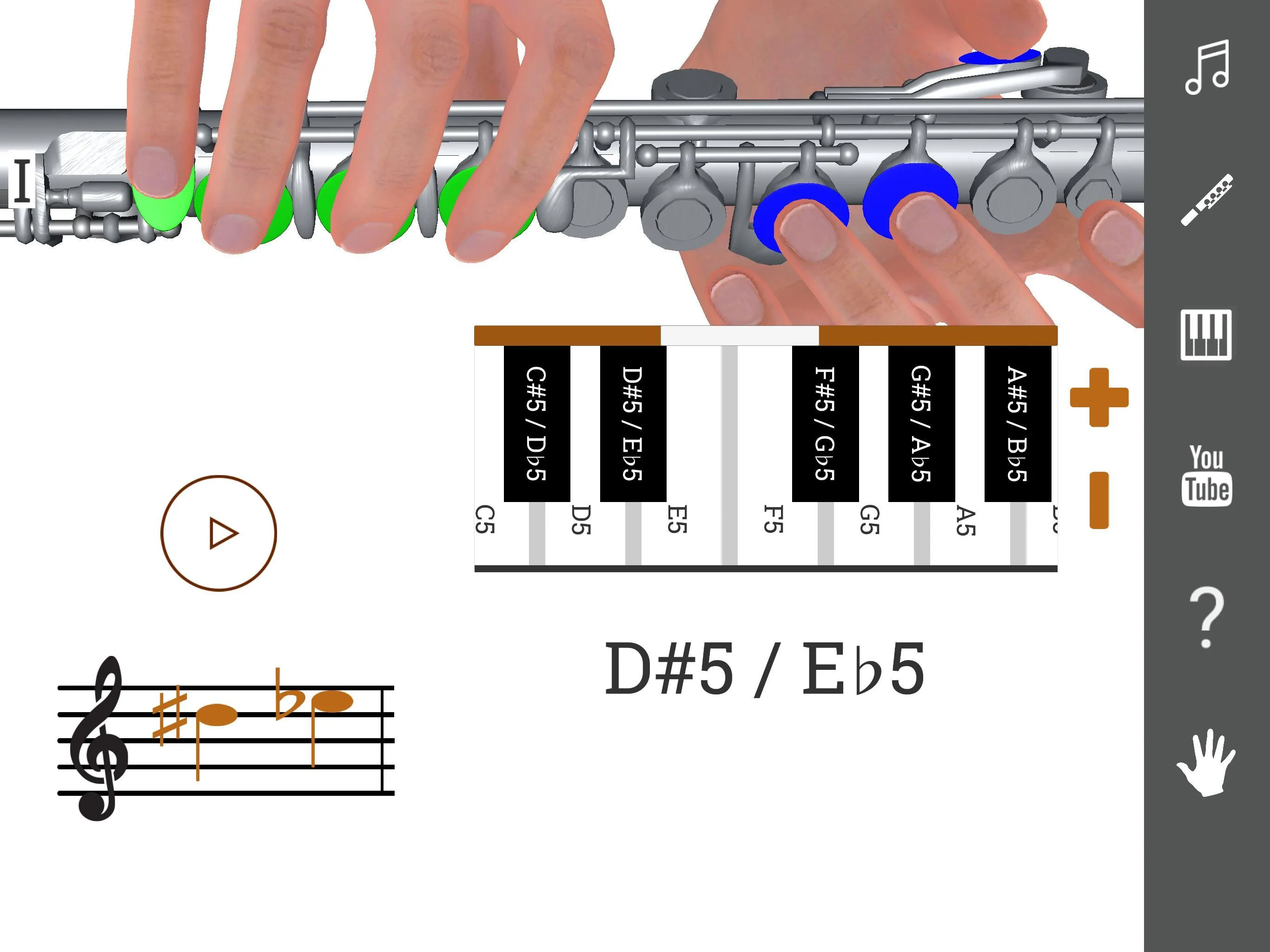 3D Flute Fingering Chart | Indus Appstore | Screenshot