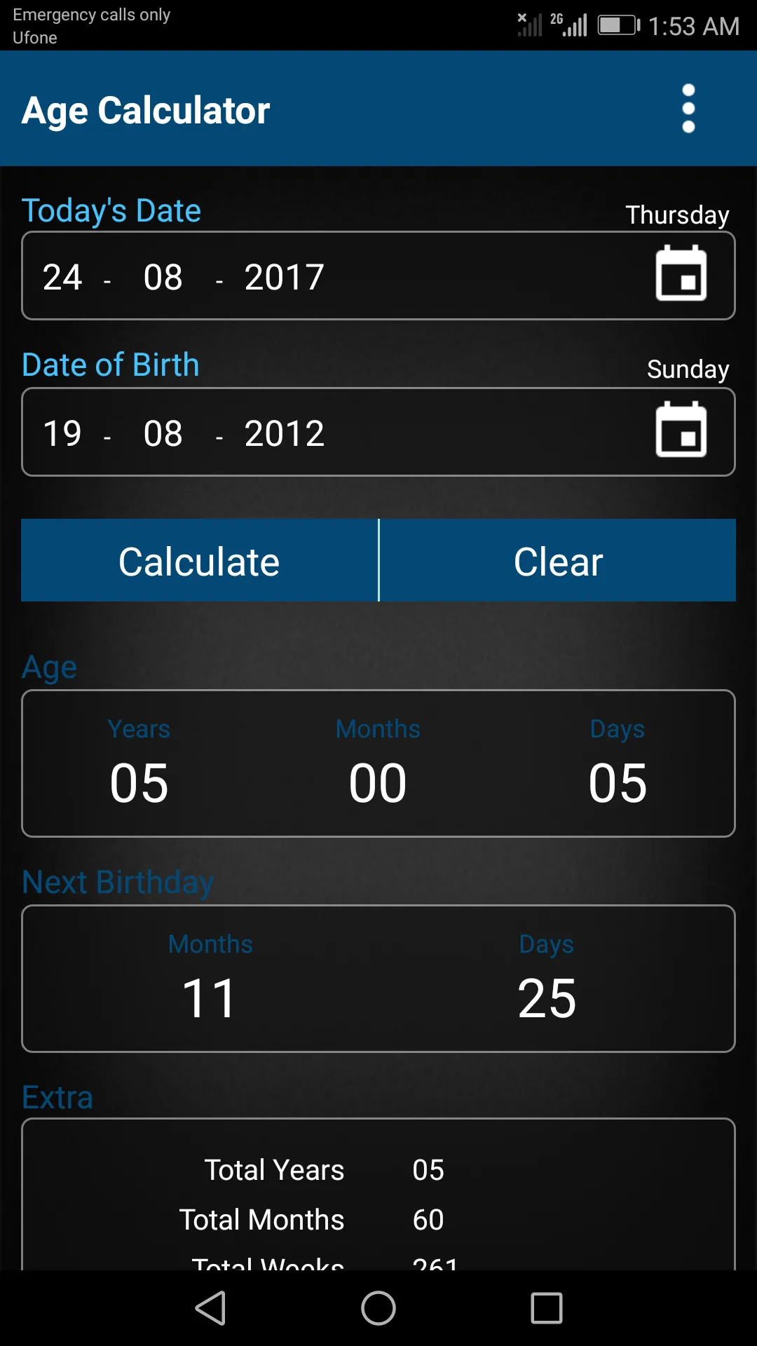 Age Calculator | Indus Appstore | Screenshot