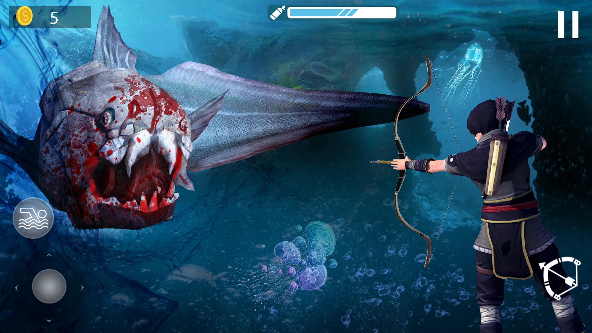 Dino shark hunter underwater | Indus Appstore | Screenshot