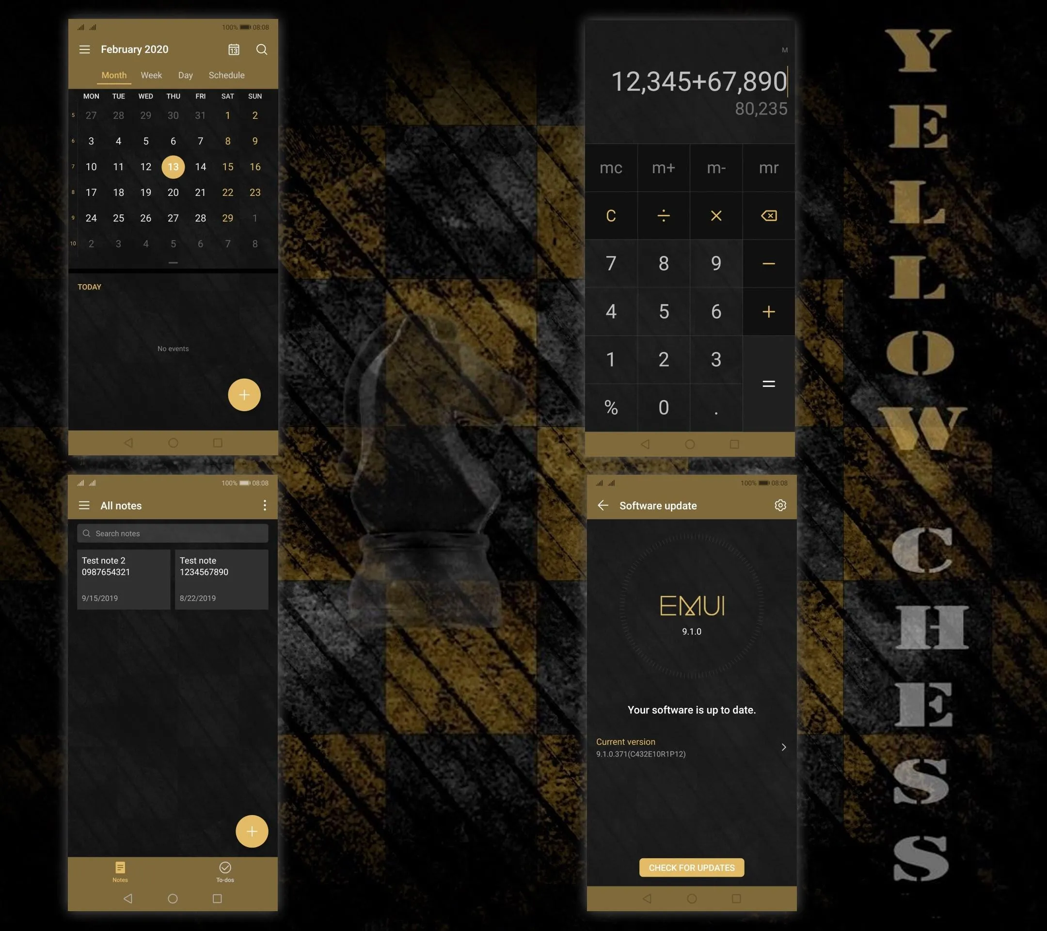 [EMUI 9.1]Yellow Chess Theme | Indus Appstore | Screenshot