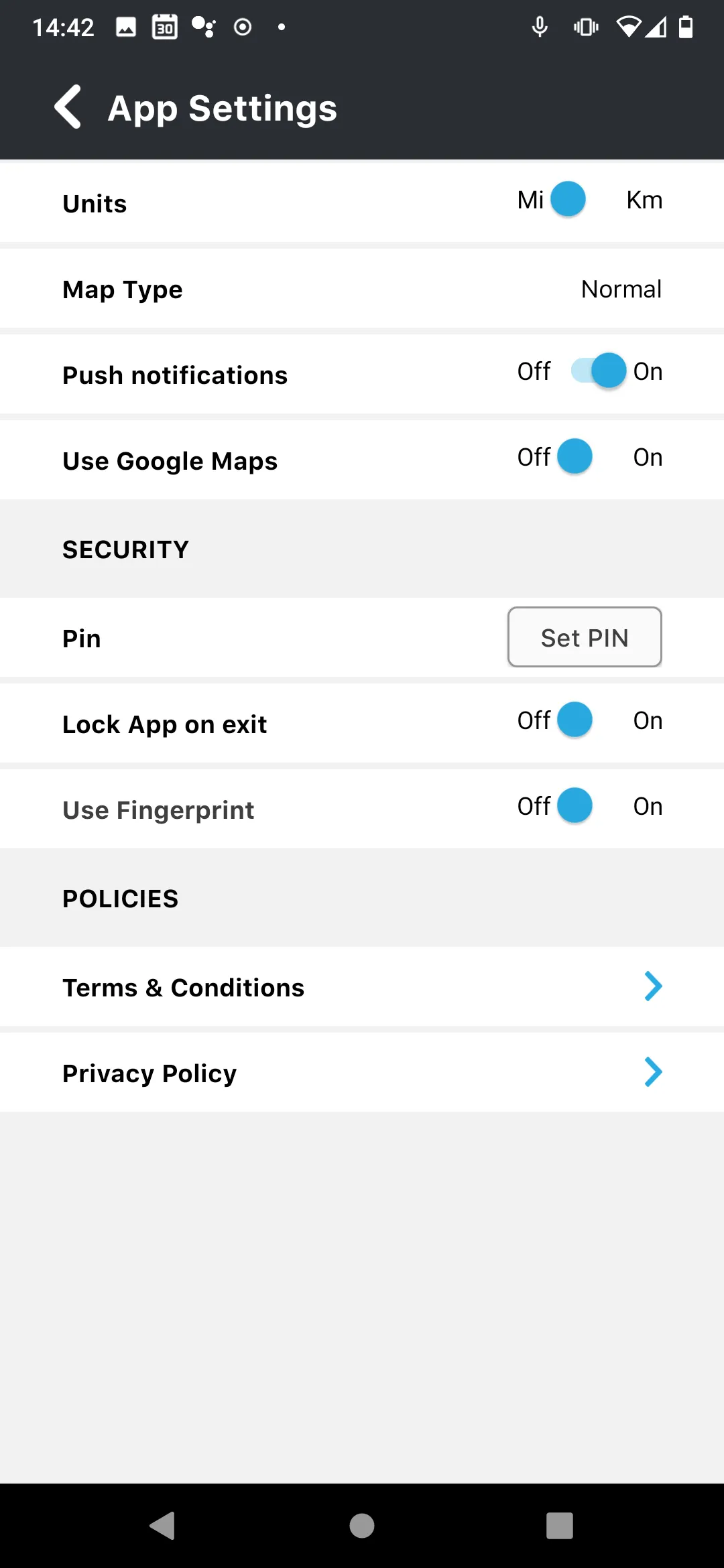 Infiniti Tracking | Indus Appstore | Screenshot