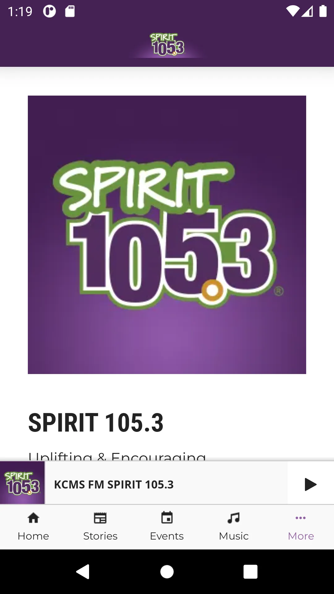 SPIRIT 105.3 | Indus Appstore | Screenshot