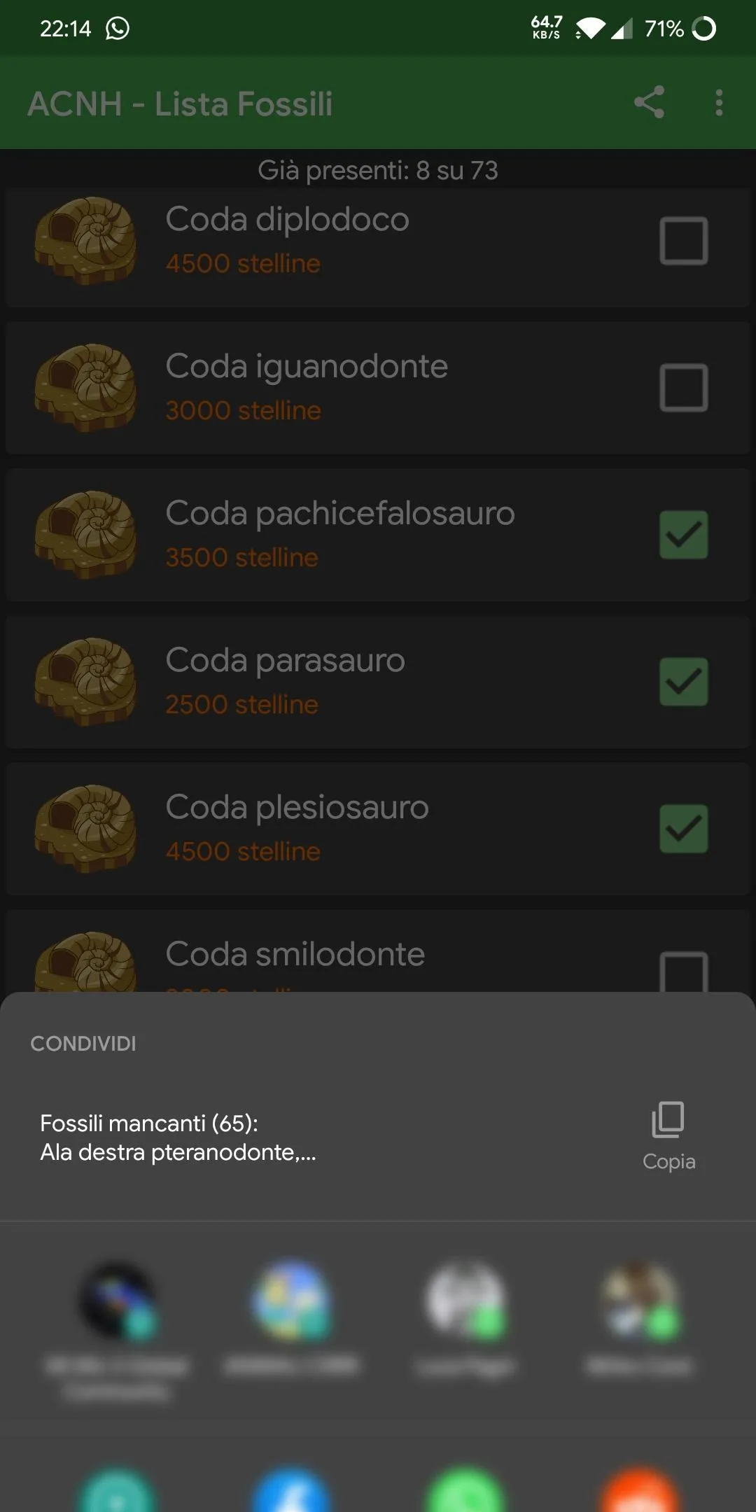 ACNH - Lista Fossili | Indus Appstore | Screenshot