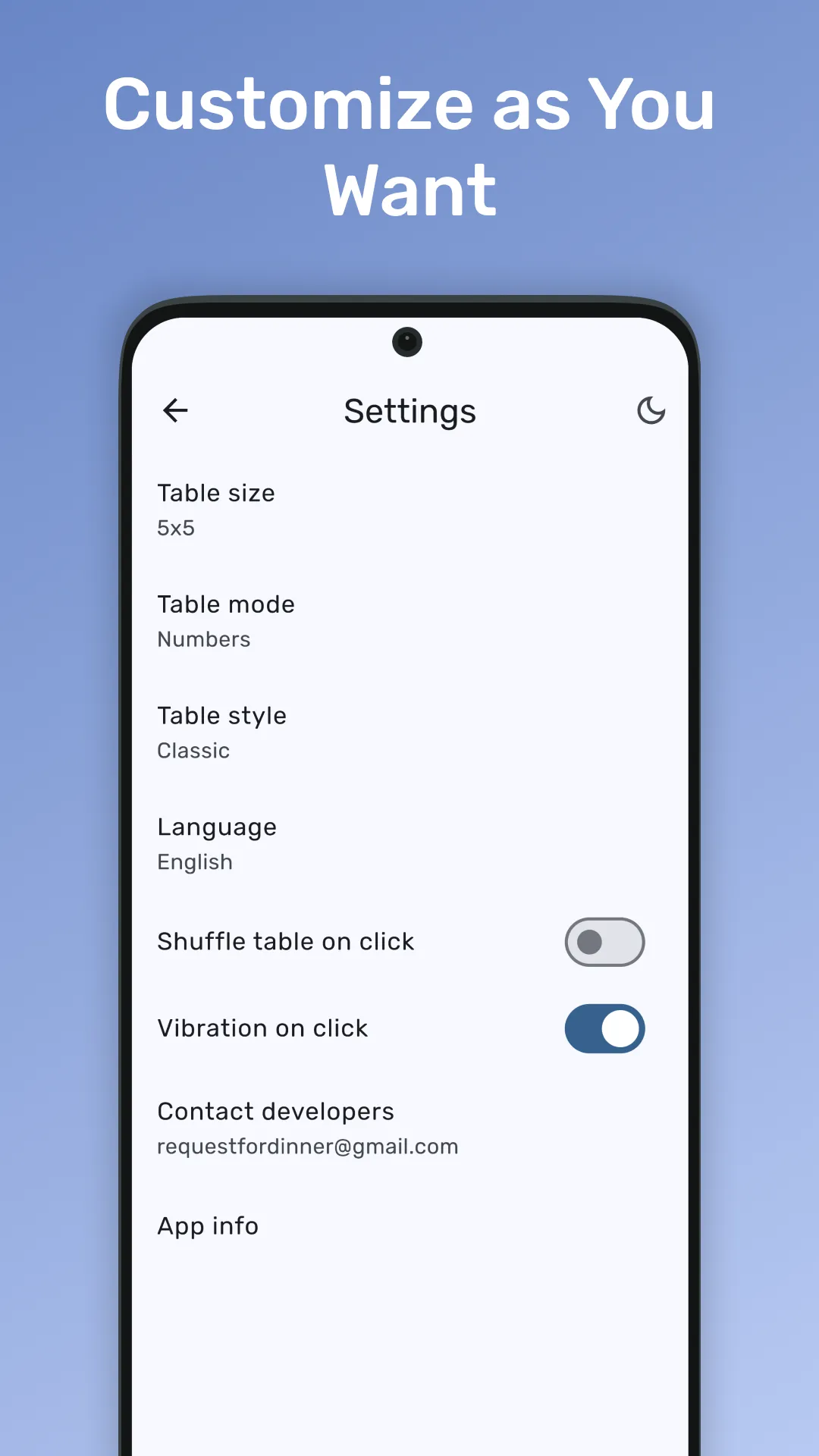 Schulte table | Indus Appstore | Screenshot