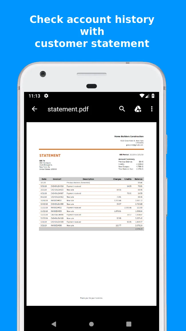 Mobilebiz Co: Invoice Maker | Indus Appstore | Screenshot