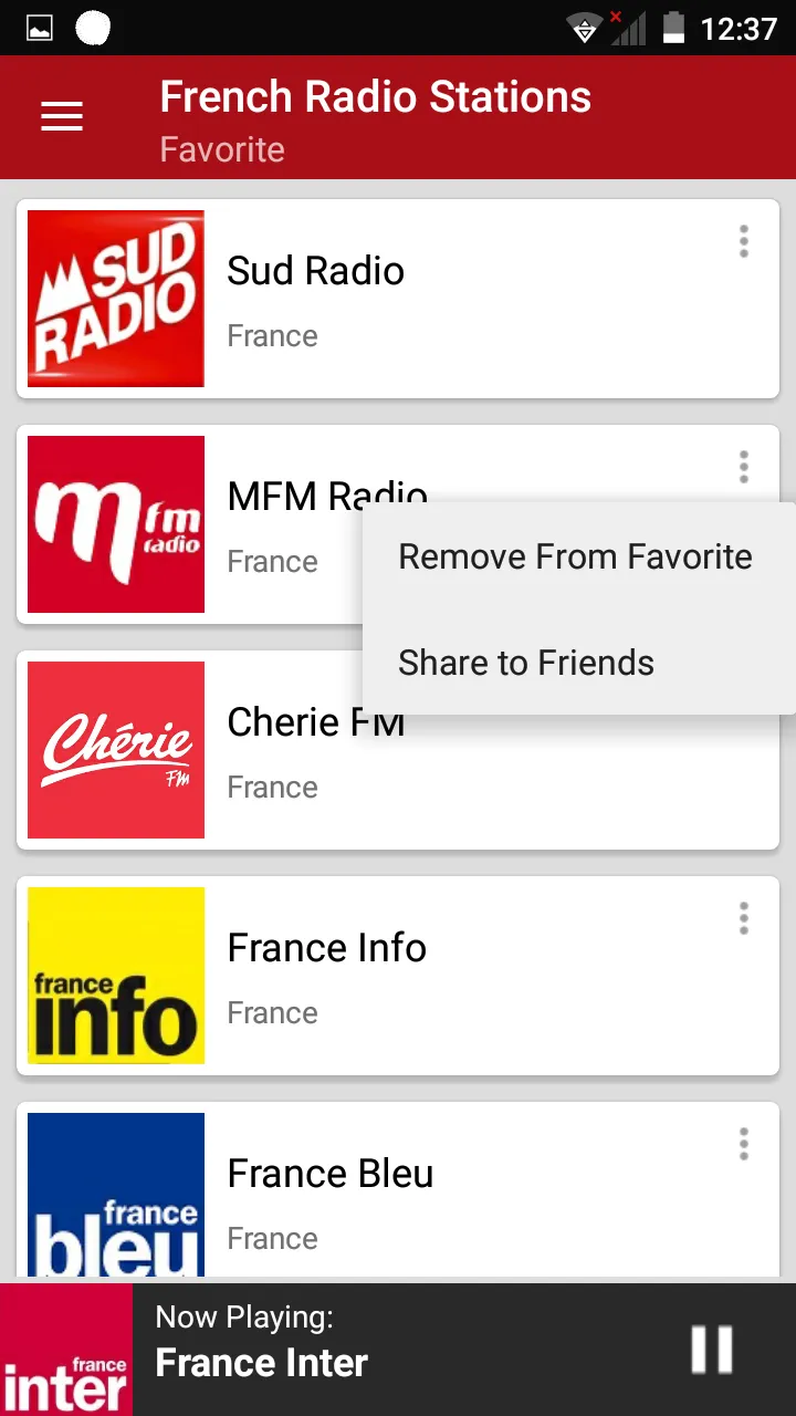 France Radio Stations | Indus Appstore | Screenshot