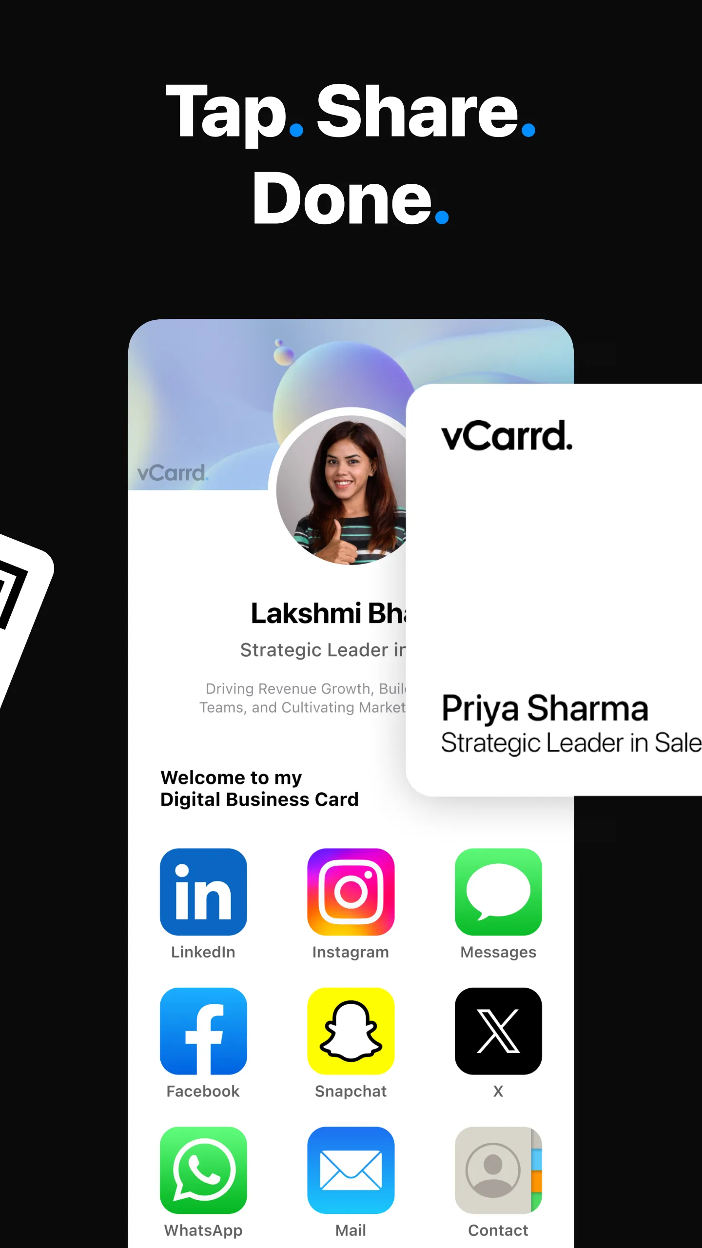 Digital Business Card - vCarrd | Indus Appstore | Screenshot