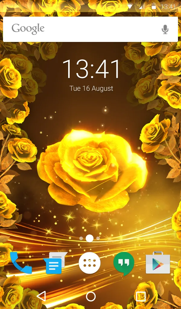 Gold Rose Live Wallpaper Theme | Indus Appstore | Screenshot