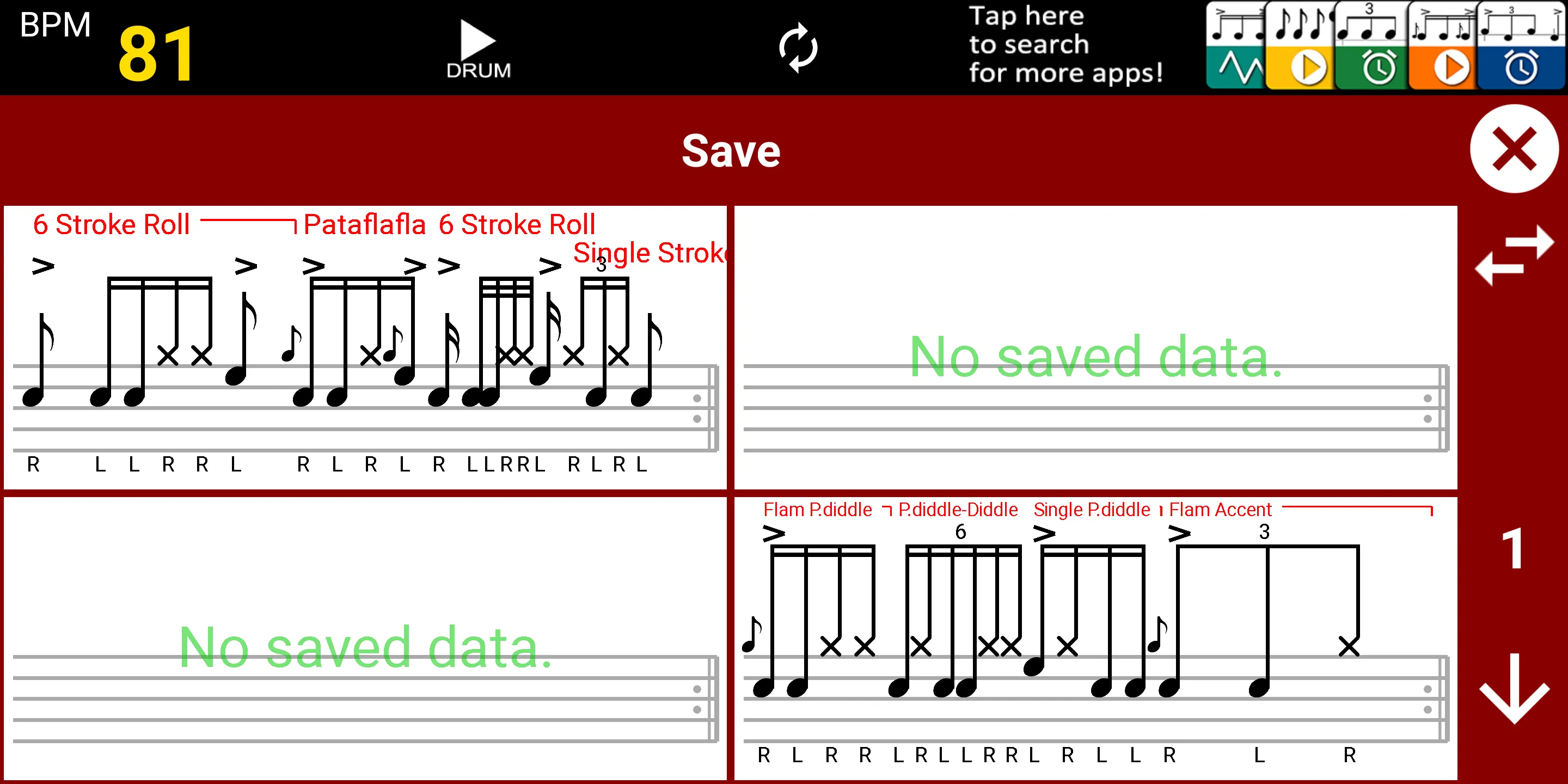 Drum Rudiment Player | Indus Appstore | Screenshot