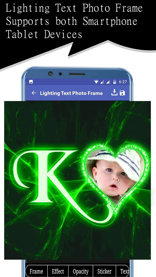 Lighting Text Photo Frame | Indus Appstore | Screenshot