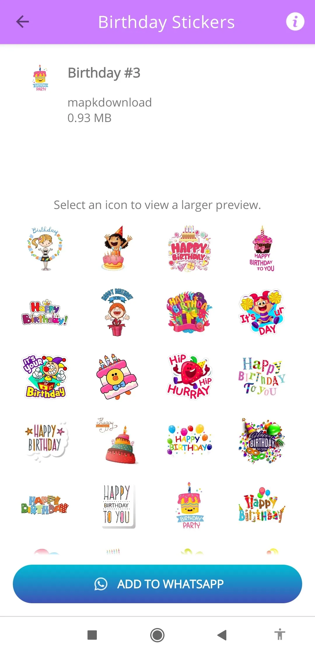 Happy Birthday Stickers | Indus Appstore | Screenshot