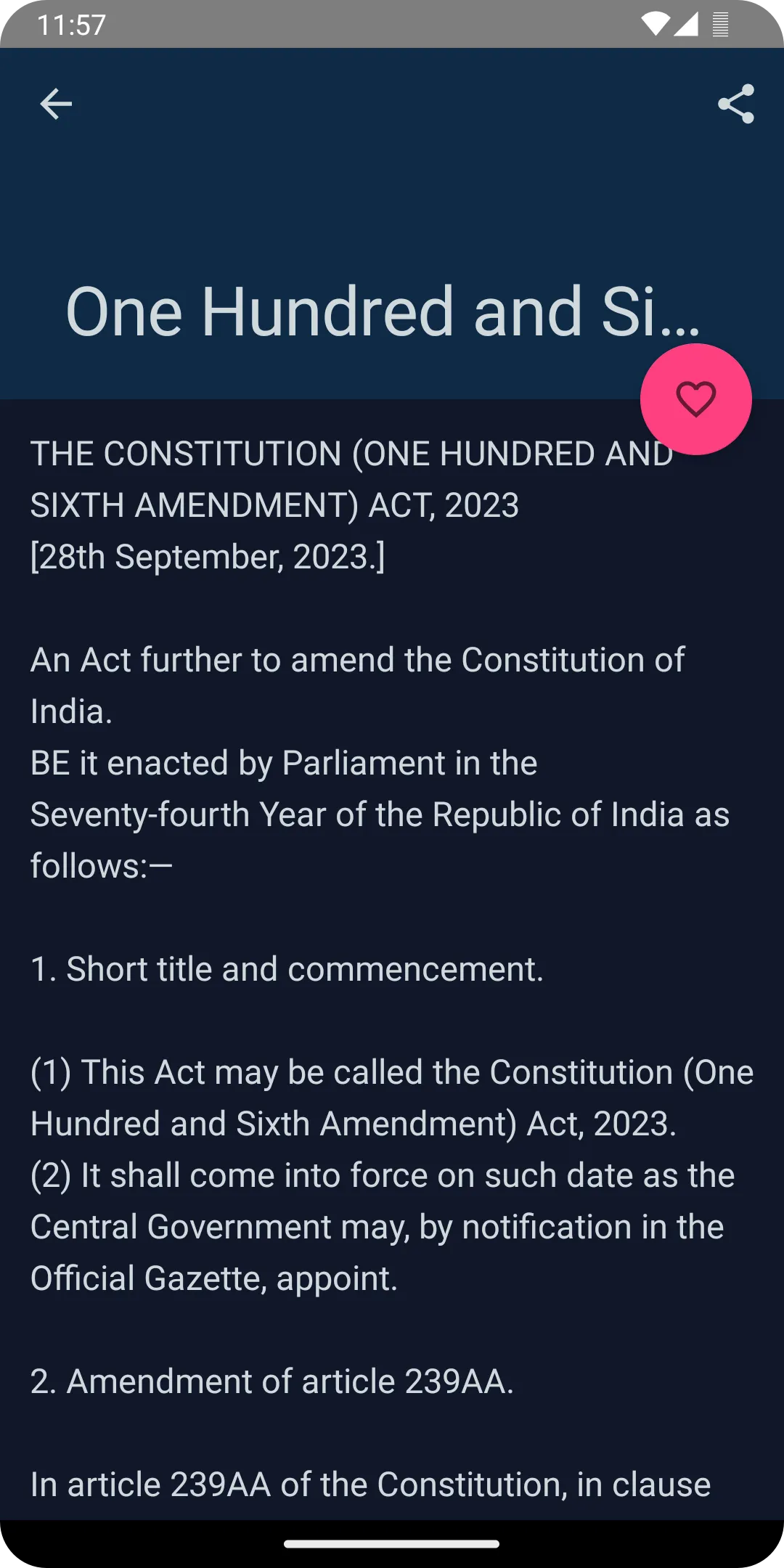 Constitution of India with MCQ | Indus Appstore | Screenshot