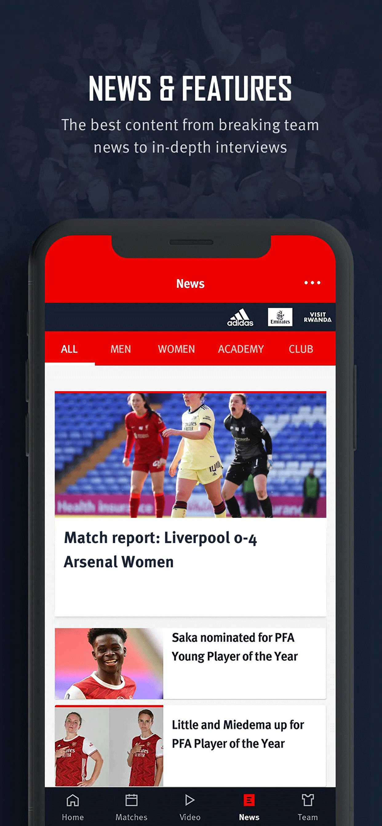 Arsenal Official App | Indus Appstore | Screenshot