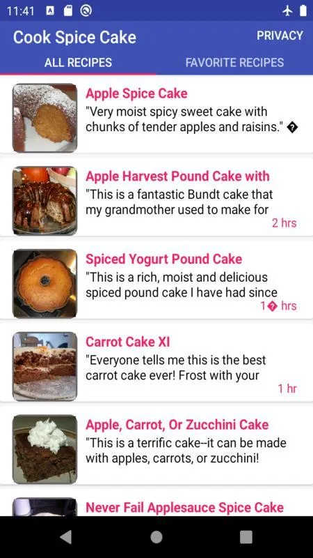 Spice cake recipe | Indus Appstore | Screenshot