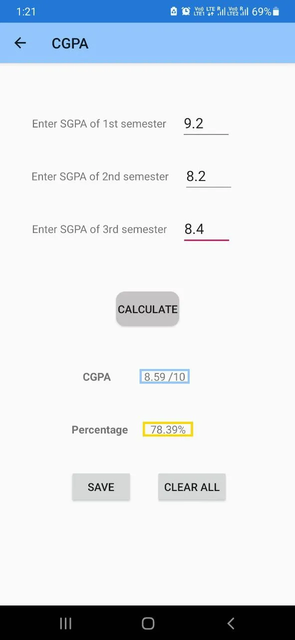 VTU SGPA and CGPA Calculator | Indus Appstore | Screenshot