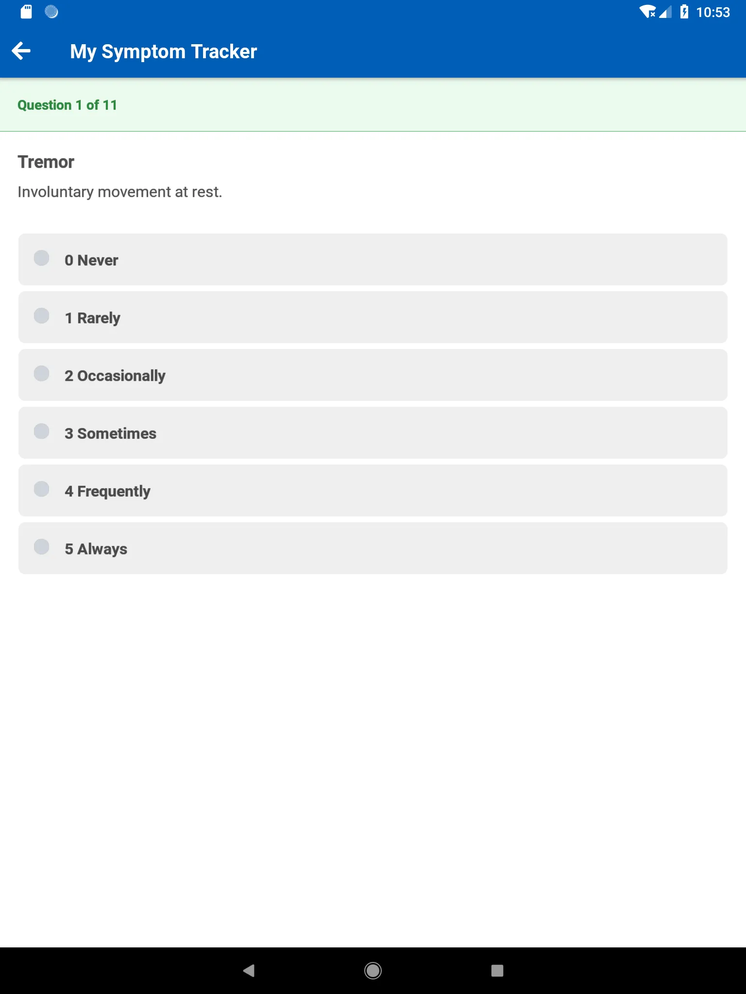 APDA Symptom Tracker | Indus Appstore | Screenshot
