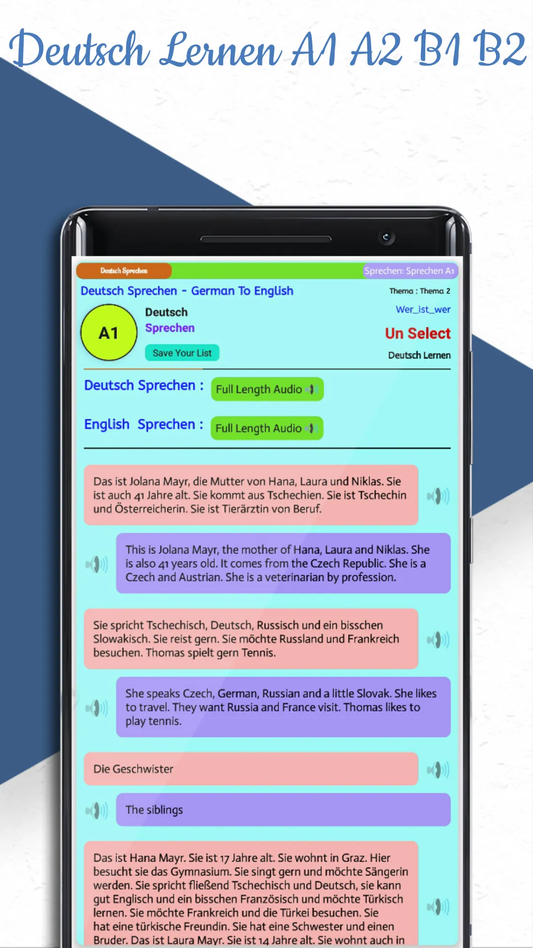 Deutsch lernen A1-A2-B1-B2 | Indus Appstore | Screenshot